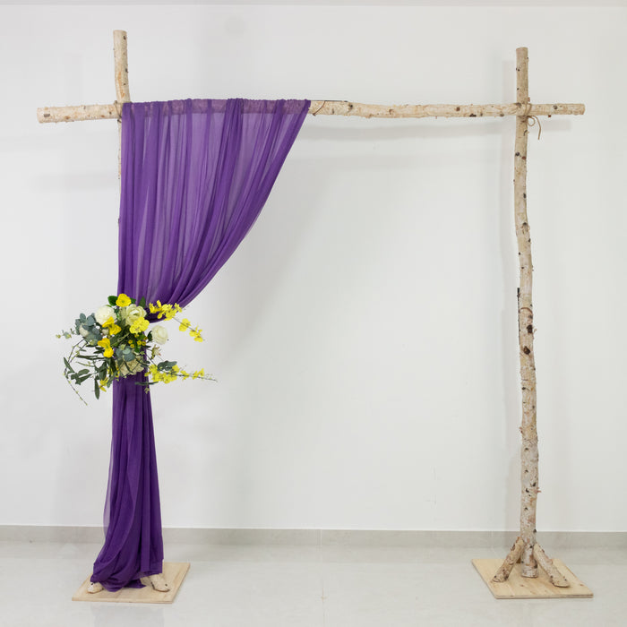 Purple Sheer Backdrop Drape – 5ft x 14ft Wedding Arch & Ceiling Decor Panel