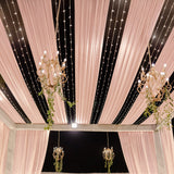 Blush Sheer Backdrop Drape – 5ftx32ft Wedding Arch & Ceiling Decor Panel, Wrinkle-Resistant Soft