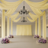 Champagne Sheer Backdrop Drape – 5ftx32ft Wedding Arch & Ceiling Decor Panel