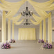 Champagne Sheer Backdrop Drape – 5ftx32ft Wedding Arch & Ceiling Decor Panel