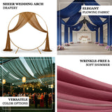 Dusty Blue Sheer Backdrop Drape – 5ft x 14ft Wedding Arch & Ceiling Decor Panel