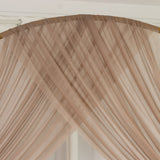 Taupe Sheer Backdrop Drape – 5ftx32ft Wedding Arch & Ceiling Decor Panel