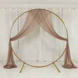 Taupe Sheer Backdrop Drape – 5ftx32ft Wedding Arch & Ceiling Decor Panel