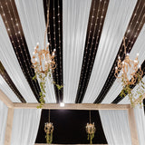 White Sheer Backdrop Drape – 5ftx32ft Wedding Arch & Ceiling Decor Panel, Wrinkle-Resistant