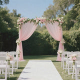 Blush Sheer Backdrop Drape – 5ftx10ft Wedding Arch & Ceiling Decor Panel, Wrinkle Free