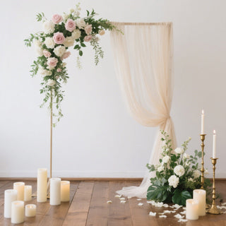 <strong>Beige Sheer Backdrop Drape</strong>