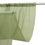Sheer Backdrop Curtain Panel 5ft × 10ft Dusty Sage Green – Wedding Arch Drape with Rod Pocket