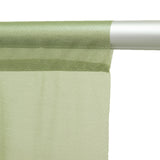Sheer Backdrop Curtain Panel 5ft × 10ft Dusty Sage Green – Wedding Arch Drape with Rod Pocket