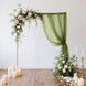 Sheer Backdrop Curtain Panel 5ft × 10ft Dusty Sage Green – Wedding Arch Drape with Rod Pocket