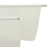 Sheer Backdrop Curtain Panel 5ft × 10ft Ivory – Wedding Arch Drape with Rod Pocket