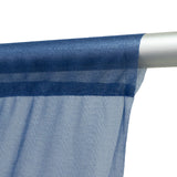 Navy Blue Sheer Backdrop Drape – 5ftx10ft Wedding Arch & Ceiling Decor Panel, Wrinkle Free