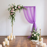 Purple Sheer Backdrop Drape – 5ftx10ft Wedding Arch & Ceiling Decor Panel, Wrinkle Free