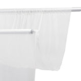 Sheer Backdrop Curtain Panel 5ft × 10ft White – Wedding Arch Drape with Rod Pocket