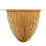 4ft x 4ft Sheer Chiffon Backdrop Valance Drapes – Gold Curved Swag Topper Panel