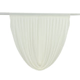 4ft x 4ft Sheer Chiffon Backdrop Valance Drapes – Ivory Curved Swag Topper Panel