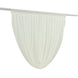 4ft x 4ft Sheer Chiffon Backdrop Valance Drapes – Ivory Curved Swag Topper Panel