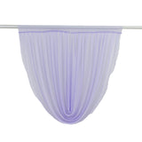 4ft x 4ft Sheer Chiffon Backdrop Valance Drapes – Lavender Lilac Curved Swag Topper Panel