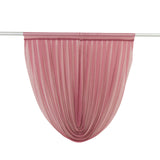 4ft x 4ft Sheer Chiffon Backdrop Valance Drapes – Mauve Cinnamon Rose Curved Swag Topper