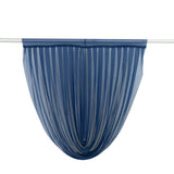 Blue sheer curtain panel on white background #whtbkgd