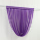 4ft x 4ft Sheer Chiffon Backdrop Valance Drapes – Purple Curved Swag Topper Panel