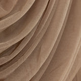 4ft x 4ft Sheer Chiffon Backdrop Valance Drapes – Taupe Curved Swag Topper Panel#whtbkgd