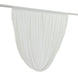 4ft x 4ft Sheer Chiffon Backdrop Valance Drapes – White Curved Swag Topper Panel