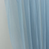 Close-up of sheer blue curtain fabric #whtbkgd