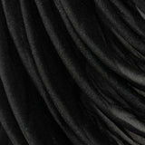 Black fabric draped in elegant folds, showcasing texture and sheen. #whtbkgd