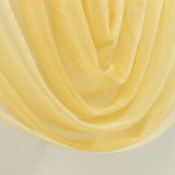 Champagne Sheer Chiffon Valance Curtain 4ft x 5ft –  Wedding Arch Drape with Rod Pocket, Voile Backdrop Panel