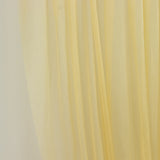 Champagne Sheer Chiffon Valance Curtain 4ft x 5ft –  Wedding Arch Drape with Rod Pocket, Voile Backdrop Panel