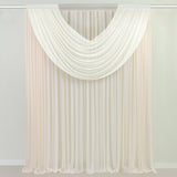 Ivory Sheer Chiffon Valance Curtain 4ft x 5ft –  Wedding Arch Drape with Rod Pocket