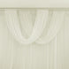 Ivory Sheer Chiffon Valance Curtain 4ft x 5ft –  Wedding Arch Drape with Rod Pocket