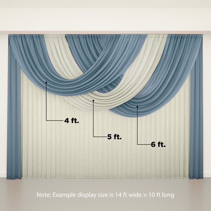 White sheer fabric draped elegantly, showcasing its soft texture.