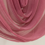 Mauve Cinnamon Rose Sheer Chiffon Valance Curtain 4ft x 5ft –  Wedding Arch Drape with Rod Pocket, Voile Backdrop Panel