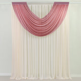 Mauve Cinnamon Rose Sheer Chiffon Valance Curtain 4ft x 5ft –  Wedding Arch Drape with Rod Pocket, Voile Backdrop Panel