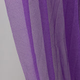 Purple Sheer Chiffon Valance Curtain 4ft x 5ft –  Wedding Arch Drape with Rod Pocket, Voile Backdrop Panel