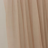 Taupe Sheer Chiffon Valance Curtain 4ft x 5ft –  Wedding Arch Drape with Rod Pocket, Voile Backdrop Panel