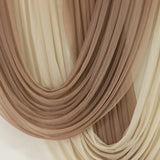 Taupe Sheer Chiffon Valance Curtain 4ft x 5ft –  Wedding Arch Drape with Rod Pocket, Voile Backdrop Panel
