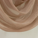 Taupe Sheer Chiffon Valance Curtain 4ft x 5ft –  Wedding Arch Drape with Rod Pocket, Voile Backdrop Panel