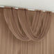Taupe Sheer Chiffon Valance Curtain 4ft x 5ft –  Wedding Arch Drape with Rod Pocket, Voile Backdrop Panel
