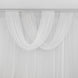 White Sheer Chiffon Valance Curtain 4ft x 5ft –  Wedding Arch Drape with Rod Pocket, Voile Backdrop Panel