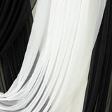 White Sheer Chiffon Valance Curtain 4ft x 5ft –  Wedding Arch Drape with Rod Pocket, Voile Backdrop Panel