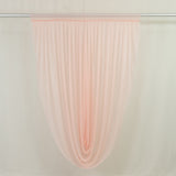 Blush Sheer Chiffon Valance Curtain 4ft x 6ft –  Wedding Arch Drape with Rod Pocket
