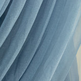 Dusty Blue Sheer Chiffon Valance Curtain 4ft x 6ft –  Wedding Arch Drape with Rod Pocket#whtbkgd