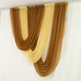 Champagne Sheer Chiffon Valance Curtain 4ft x 6ft –  Wedding Arch Drape with Rod Pocket,