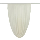 Ivory Sheer Chiffon Valance Curtain 4ft x 6ft –  Wedding Arch Drape with Rod Pocket