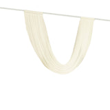 Ivory Sheer Chiffon Valance Curtain 4ft x 6ft –  Wedding Arch Drape with Rod Pocket