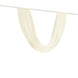 Ivory Sheer Chiffon Valance Curtain 4ft x 6ft –  Wedding Arch Drape with Rod Pocket
