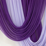 Purple Sheer Chiffon Valance Curtain 4ft x 6ft –  Wedding Arch Drape with Rod Pocket