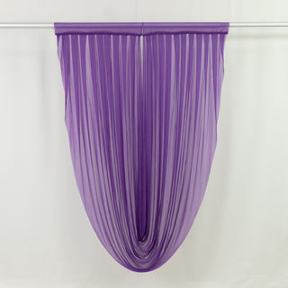 <meta charset="utf-8"><span><span><strong>Purple Sheer Chiffon Backdrop Swag for Regal Event Statements</strong></span></span>